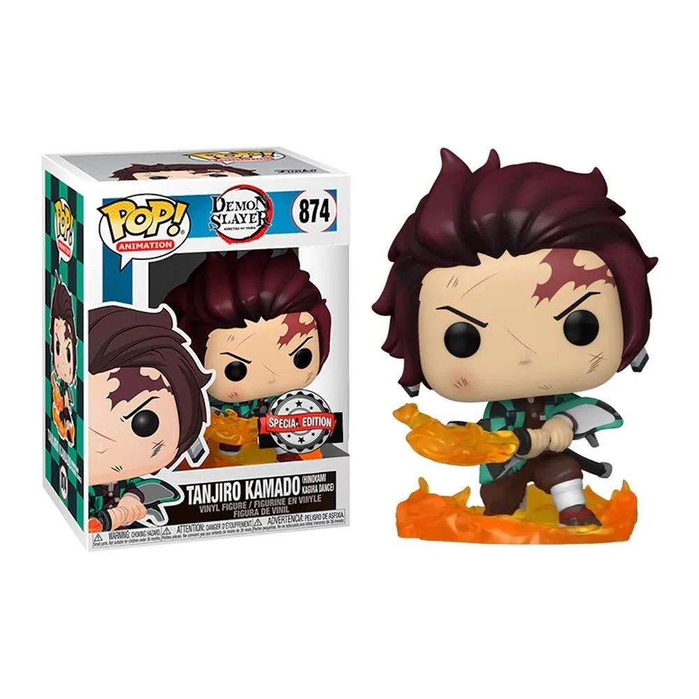 Фигурка Funko POP! Animation Demon Slayer Tanjiro Kamado Hinokami Kagura  Dance w/GWChase (Exc) 52265 купить в интернет магазине Фыр-Фрр